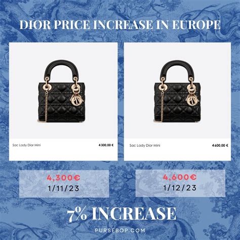 dior purses price increase